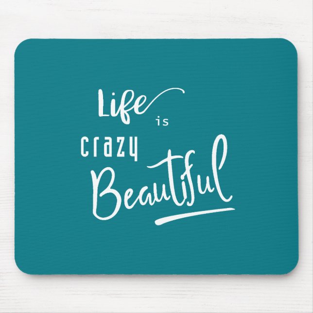 Mousepad A vida é um belo texto de citação (Frente)