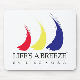 Mousepad A vida é um Breeze®_Paint-The-Wind_Sailing EUA