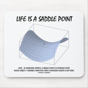 Mousepad A vida é um ponto de sela (matemática & a