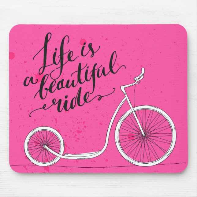 Mousepad A vida é um rosa bonito do passeio (Frente)