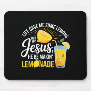 Mousepad A Vida Me Deu Limões Jesus Limonada Divertido Cris