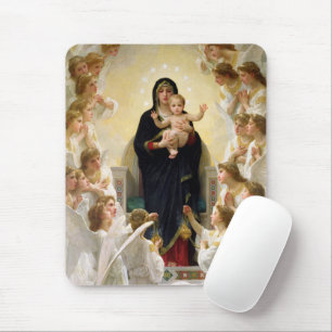 Mousepad A Virgem com Anjos - William-Adolphe Bouguereau