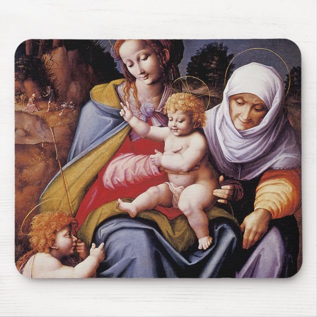Mousepad A Virgem e a Criança com a Santo Elizabeth (Frente)