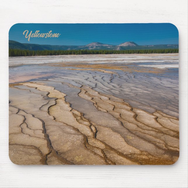 Mousepad À volta do Grande Primavera Prismático Yellowstone (Frente)