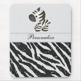 Mousepad A zebra bonito & o preto imprimiram o impressão