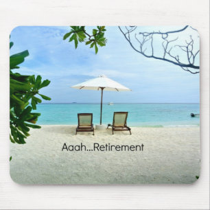 Mousepad Aaah.aposentadoria, relaxando na praia