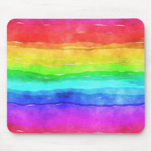 Mousepad Aba de Mouse com Stribow Design de Watercolor