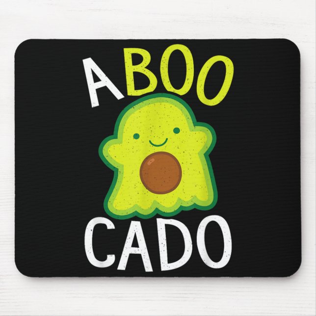 Mousepad Abacate Fantasma Halloween Engraçado Abacate (Frente)