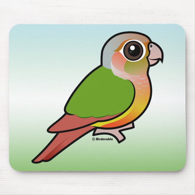 Mousepad Abacaxi Conure Verde-cheeked de Birdorable (Frente)