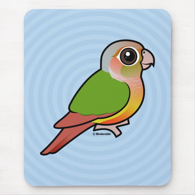 Mousepad Abacaxi Conure Verde-cheeked de Birdorable (Frente)