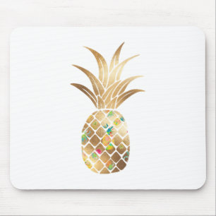 Mousepad Abacaxi, Faux Dourado+Colagem