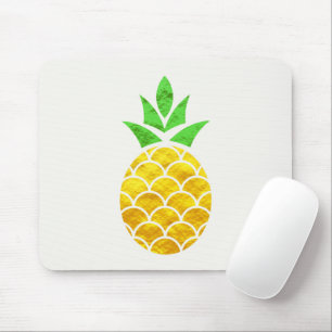 Mousepad Abacaxi Geométrico de Folha de Verão Personalizada
