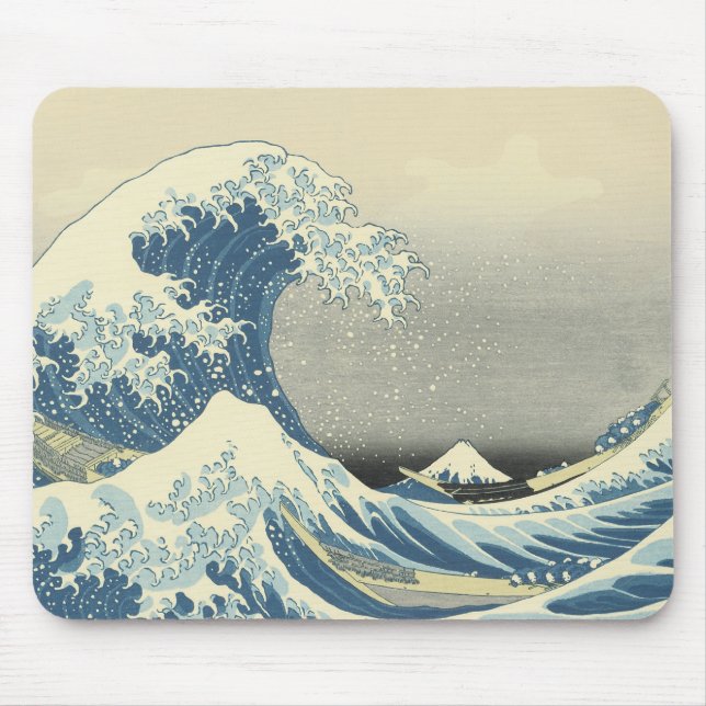 Mousepad Abaixo da Onda de Kanagawa, Hokusai, 1830-32 (Frente)