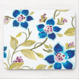 Mousepad Abbey Floral Azulejos - Blue Blooms