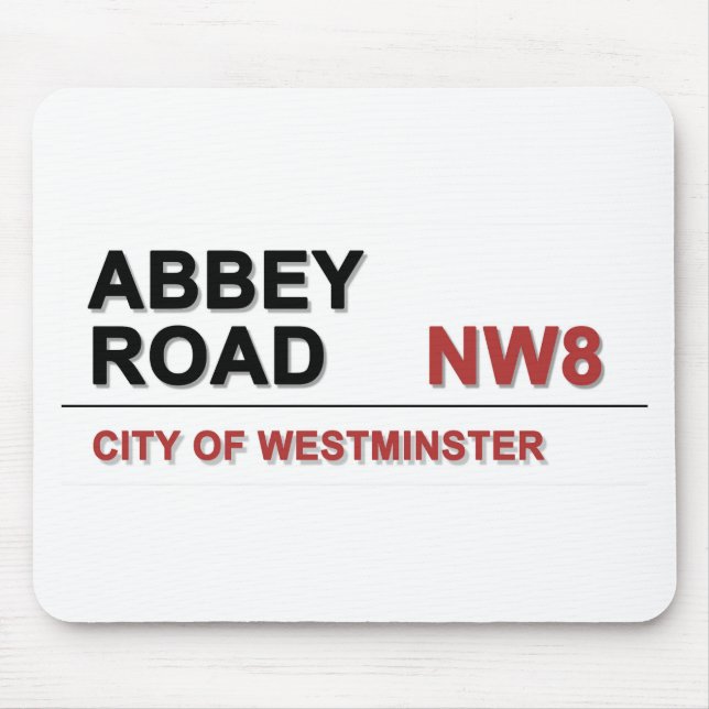 Mousepad Abbey Road London England - vintage (Frente)