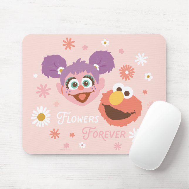 Mousepad Abby Cadabby & Elmo | Flores para sempre (Com mouse)