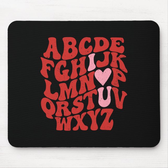 Mousepad Abc Alfabeto Eu Amo Você Professor De Inglês Dia D (Frente)