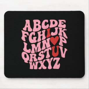 Mousepad Abc Alfabeto Eu Amo Você Professor De Inglês Dia D