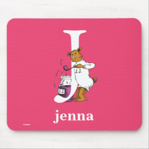 Mousepad ABC do Dr. Seuss: Letra J - Branco Adicione seu