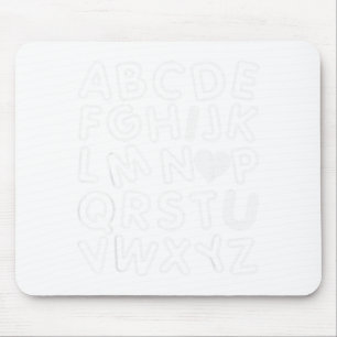 Mousepad Abc Eu Amo Você Professores Do Alfabeto Dia Dos Na