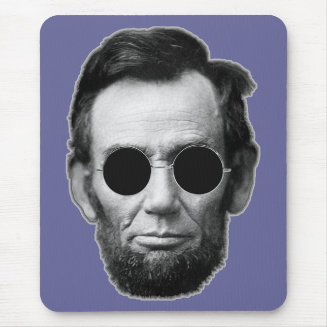 Mousepad Abe Linoln e óculos de sol baratos (Frente)