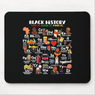 Mousepad Abecedário do Mês da História Negra Orgulho Viva-o