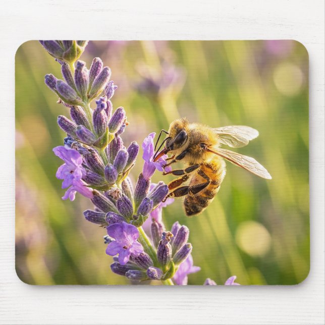 Mousepad Abelha na Lavanda (Frente)