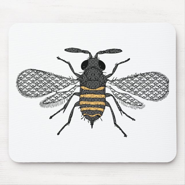 Mousepad abelha vintage (Frente)