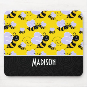 Mousepad Abelhas Amarelo e Preto-Bonitas