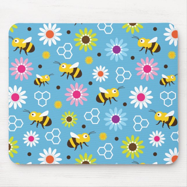 Mousepad Abelhas e Flores (Frente)