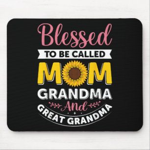 Mousepad Abençoada Seja Chamada Mãe Avó Girassol Mães