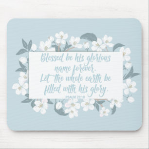 Mousepad Abençoado Seja Seu Nome Salm 72:19 Christian Vers