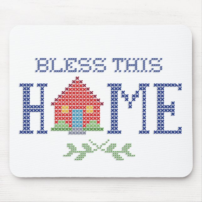 Mousepad Abençoe Este Suporte De Mouse Doméstico (Frente)