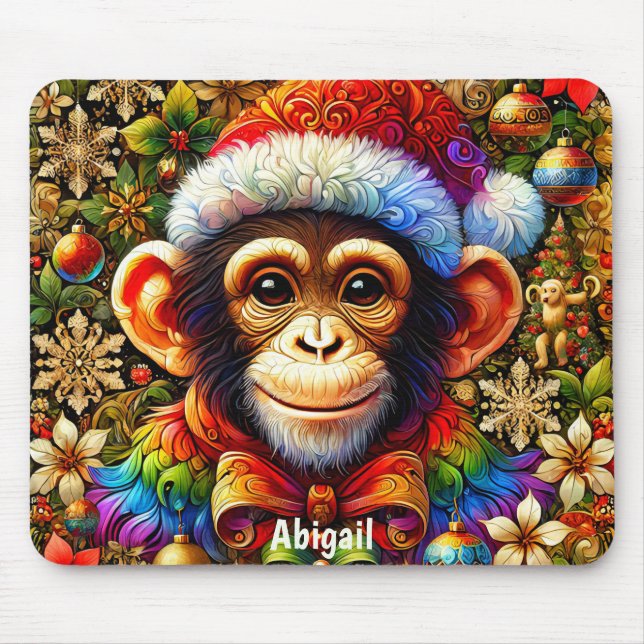 Mousepad ABIGAIL~ Zany CHIMPANZEE Natal (Frente)