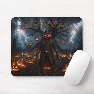 Mousepad Abóbora Assustadora de Halloween Xerife Cowboy Rel
