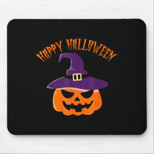 Mousepad Abóbora bruxa chapéu feliz halloween travessura ou