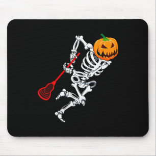 Mousepad Abóbora de Halloween de Lacrosse de Esqueleto