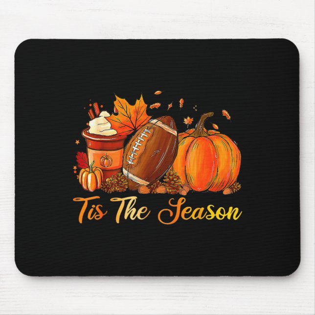 Mousepad Abóbora Sce Futebol É A Temporada De Outono Dia De (Frente)