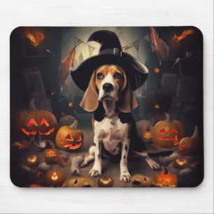 Mousepad Abóboras Beagle Halloween Assustadoras
