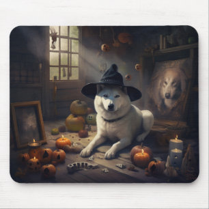 Mousepad Abóboras de Akita Halloween Assustador