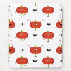 Mousepad Abóboras de halloween, abóboras, padrão de aranha