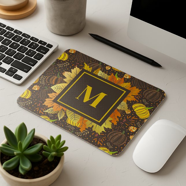 Mousepad Abóboras Outono Colheita Padrão (Criador carregado)