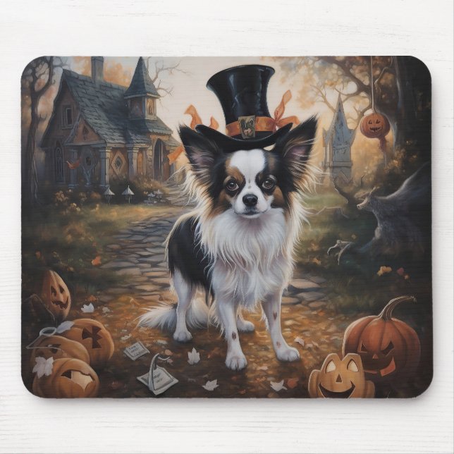 Mousepad Abóboras Papillon Halloween Assustadoras (Frente)