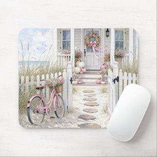 Mousepad Abóboras Rosa e Branca de Outono no Alpendre da Ca