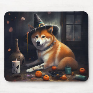 Mousepad Abóboras Shiba Inu Halloween Assustador