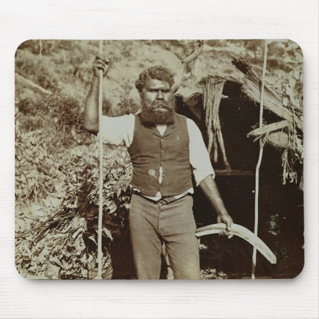 Mousepad Aborígene com um Bumerangue, c.1860s (foto do (Frente)
