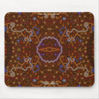 Mousepad aborígines australianos caminham com trilhas de an