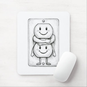 Mousepad Abraço de Tomada Elétrica