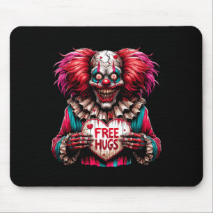 Mousepad Abraços Gratuitos Palhaço Assustador Dia dos Namor