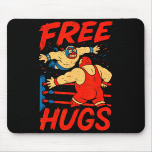 Mousepad Abraços Humor de Luta Livre Engraçado Lutador Luta